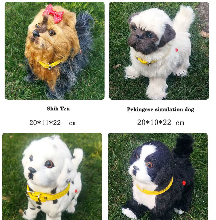 New Simulation Electric Pet Dog Voice Control Walking Nodding Music Touch Robot Animal Plush Pet Children's Toy Gift