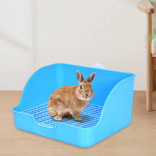 Rabbit Litter Box Rectangular Pet Toilet Pet Pan Potty Small Animal Litter Pee Pan Tray Toilet Easy Operation Bigger Pet