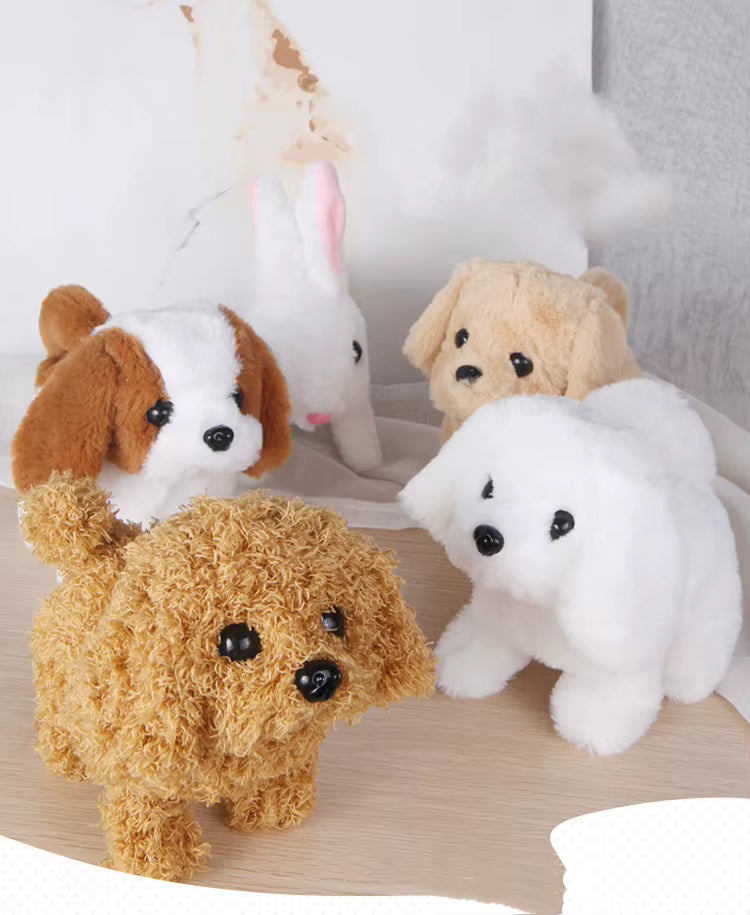 Plush Puppy Electronic Toy Dog Adorable Kids' Smart Interactive Walks Barks Jumps Wags Tail Baby Birthday Gift